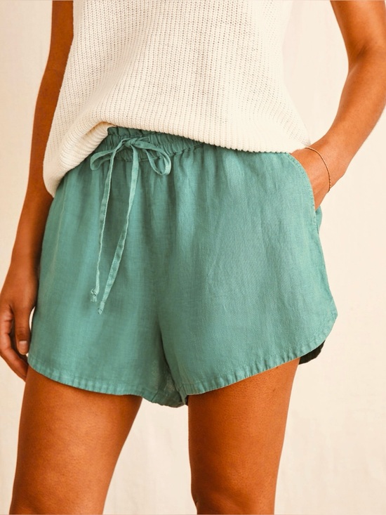 Faherty Pants - Faherty Gren Drawstring Linen Shorts
